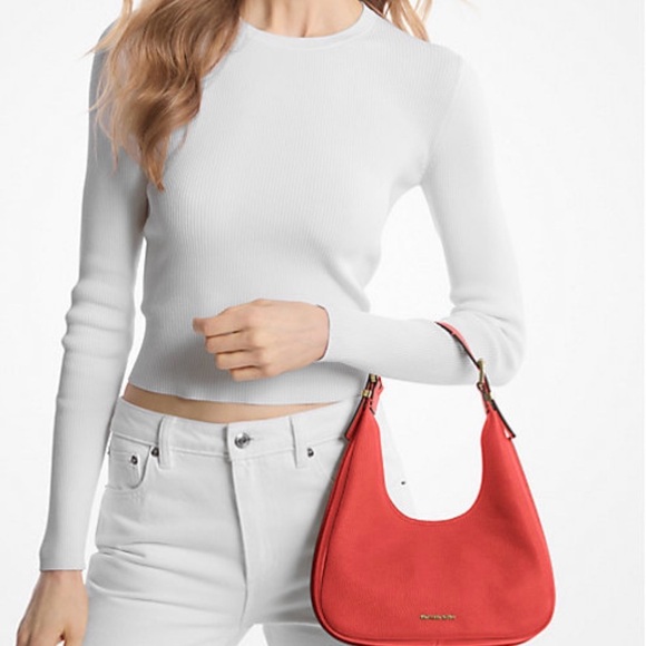 Michael Kors Handbags - NWT Michael Kors Nolita Small Embossed Leather Hobo Shoulder Bag